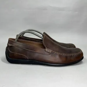 Ecco Men's Size 11 Classic Moc 2.0 Brown Leather Loafers