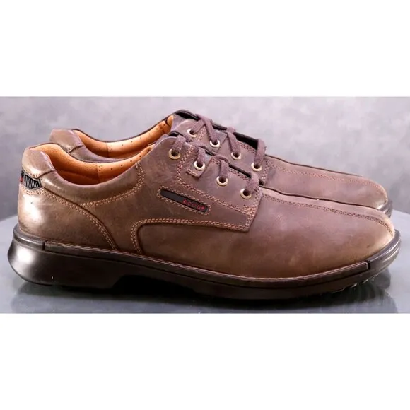 ECCO Seawalker Men's Walking Casual Shoes Size EU 47 US 13-13.5 Leather Brown