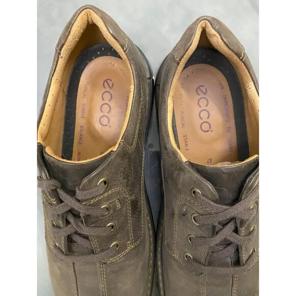 ECCO Seawalker Men's Walking Casual Shoes Size EU 47 US 13-13.5 Leather Brown