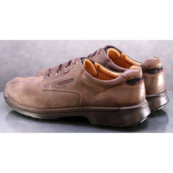 ECCO Seawalker Men's Walking Casual Shoes Size EU 47 US 13-13.5 Leather Brown