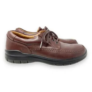 ECCO Seawalker Tie Brown Leather Casual Walking Shoes Men's EU 41 US 7.5