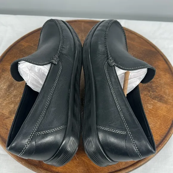 Ecco Shoes Mens 44 (US 10-10.5) Lite Moc Classic Blue Leather Slip On Loafers