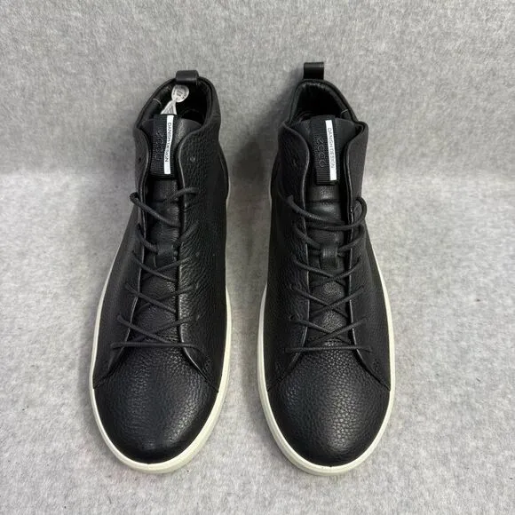 Ecco Womens Shoes 8 Soft 8 High Top Black Leather Casual Comfort Sneakers NWT