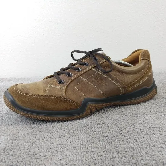ECCO Zone Tie Oxford Mens Size 47 EU Shoes Lace Up Brown Leather Low Top