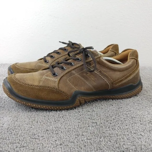 ECCO Zone Tie Oxford Mens Size 47 EU Shoes Lace Up Brown Leather Low Top