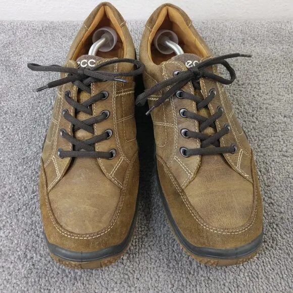 ECCO Zone Tie Oxford Mens Size 47 EU Shoes Lace Up Brown Leather Low Top