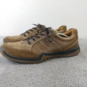 ECCO Zone Tie Oxford Mens Size 47 EU Shoes Lace Up Brown Leather Low Top