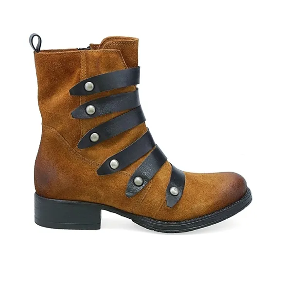 Edgy Chic Miz Mooz Brown and Black Suede &amp; Leather Boots