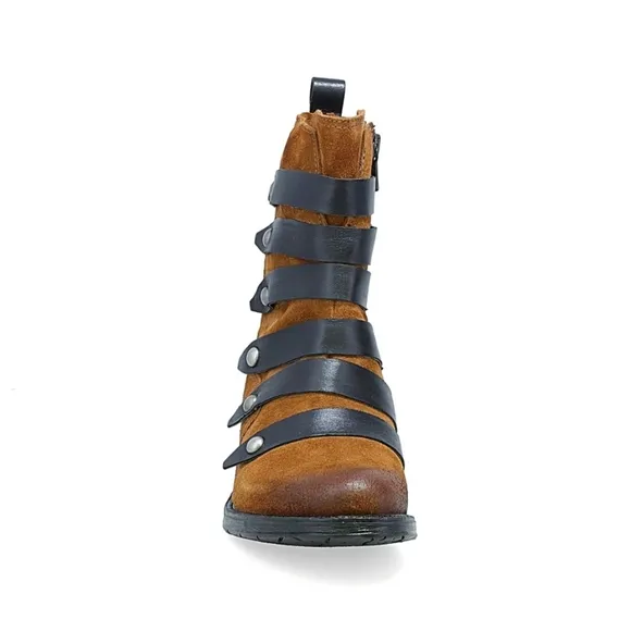 Edgy Chic Miz Mooz Brown and Black Suede &amp; Leather Boots