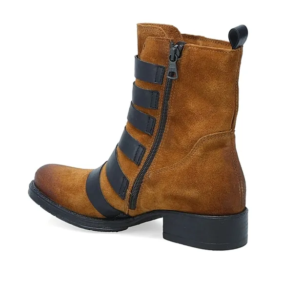 Edgy Chic Miz Mooz Brown and Black Suede &amp; Leather Boots