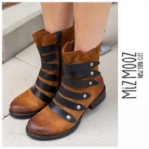 Edgy Chic Miz Mooz Brown and Black Suede &amp; Leather Boots