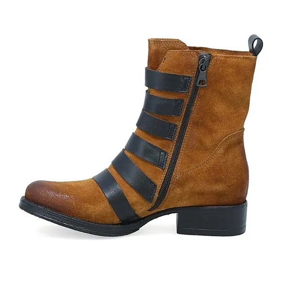 Edgy Chic Miz Mooz Brown and Black Suede &amp; Leather Boots