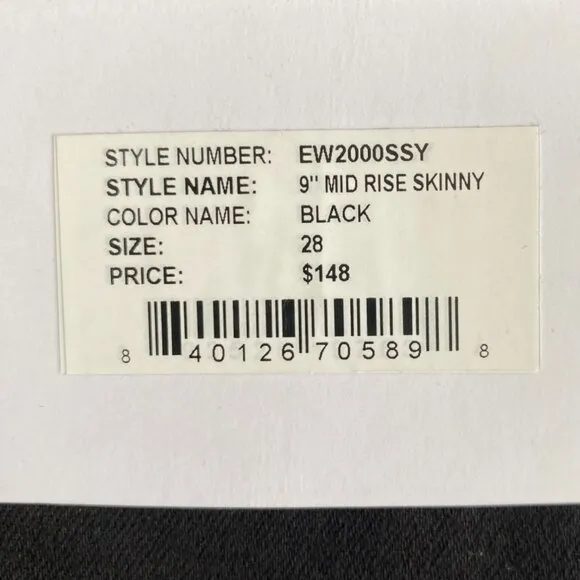 Edwin Pixie jeans 9” Mid Rise in black