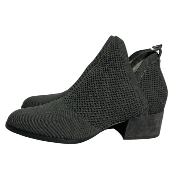 Eileen Fisher Clever Stretch Bootie Sz 8 Women's Gray Ankle Boots Almost New
