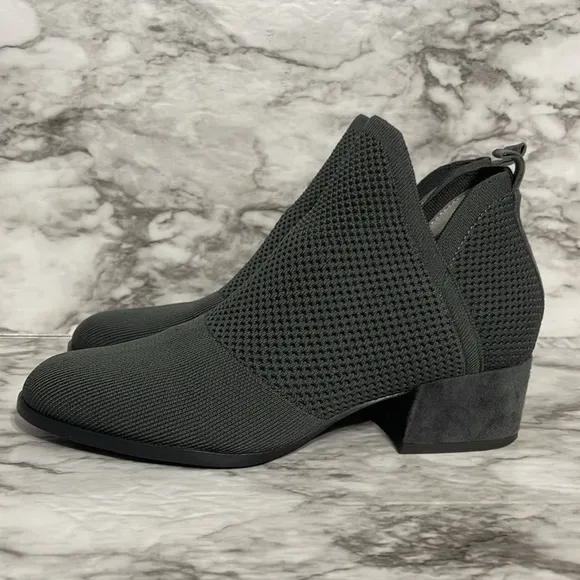 Eileen Fisher Clever Stretch Bootie Sz 8 Women's Gray Ankle Boots Almost New