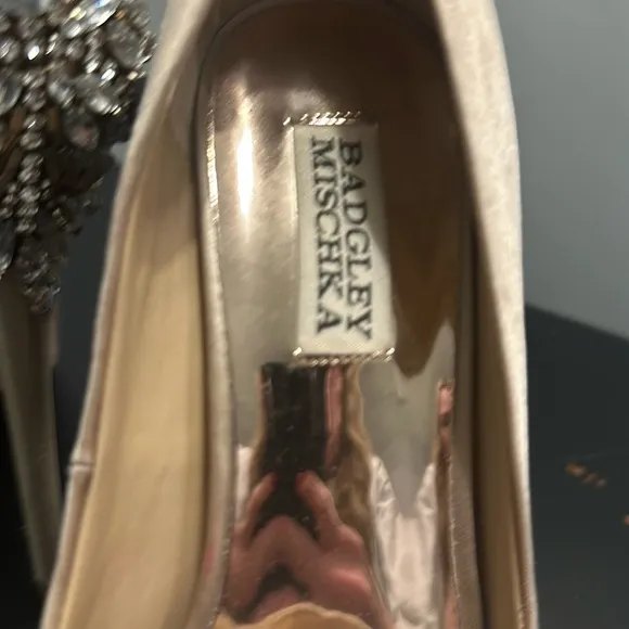 Elegant Peep-Toe Heels with Crystal Embellishments
