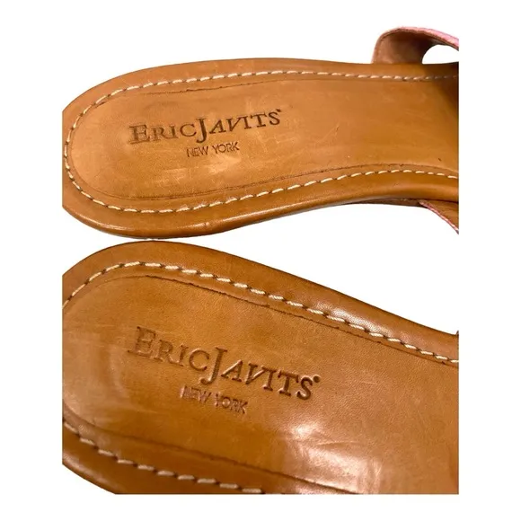 Eric Javits Woven Strap Sandals/ Leather Pink Size 9M