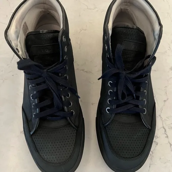ETQ High top 1 SNEAKER Dark Blueberry Leather shoes sz uk 11 / us 12