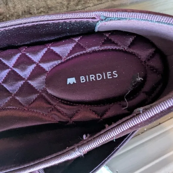 EUC Birdies Wine Colored Bejewelled Shoes Size 9.5