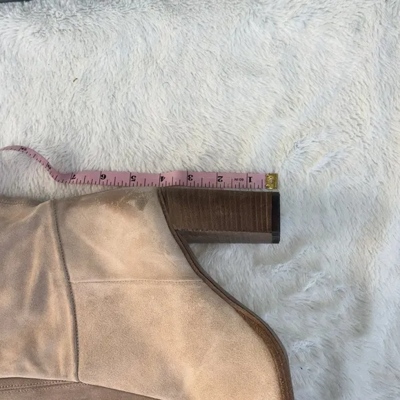 EUC Free People Tan Dakota Over the Knee Boots Suede EU 41 Beige Neutral Western