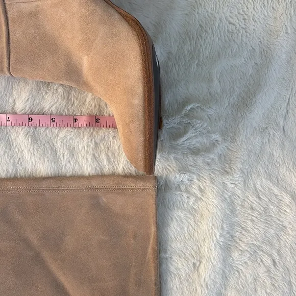 EUC Free People Tan Dakota Over the Knee Boots Suede EU 41 Beige Neutral Western