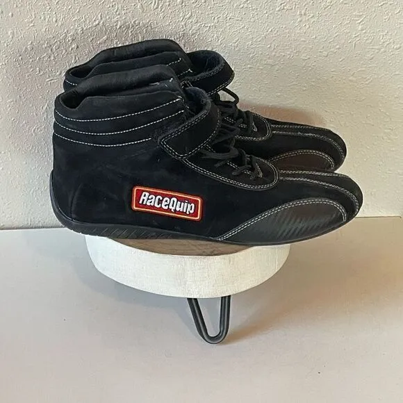 EUC RaceQuip Mens Go Cart Black Racing Shoes Size 12