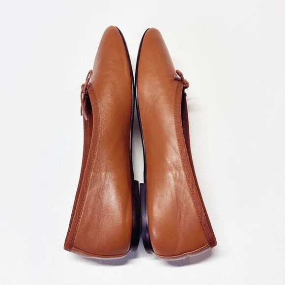 Everlane The Day Ballet Flat in Toaster Almond Leather Shoes Size 7 New