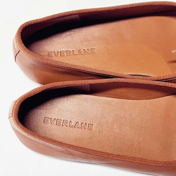 Everlane The Day Ballet Flat in Toaster Almond Leather Shoes Size 7 New
