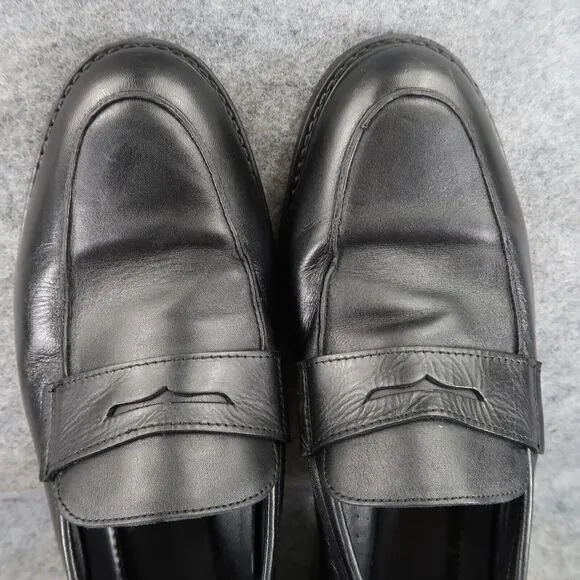Express Shoes Men 11 Penny Loafer Slip On Leather Classic Lifestyle Preppy Black