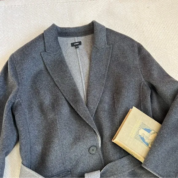Express Wool-Blend Oversized Belted Jacket size Large
