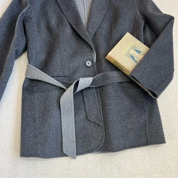 Express Wool-Blend Oversized Belted Jacket size Large