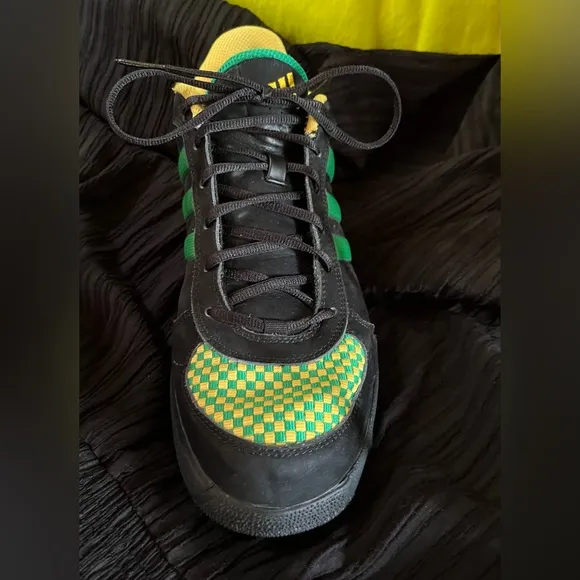 EXTREMELY RARE Adidas Jamaican Flag Colored Checkered Skateboarding Shoes