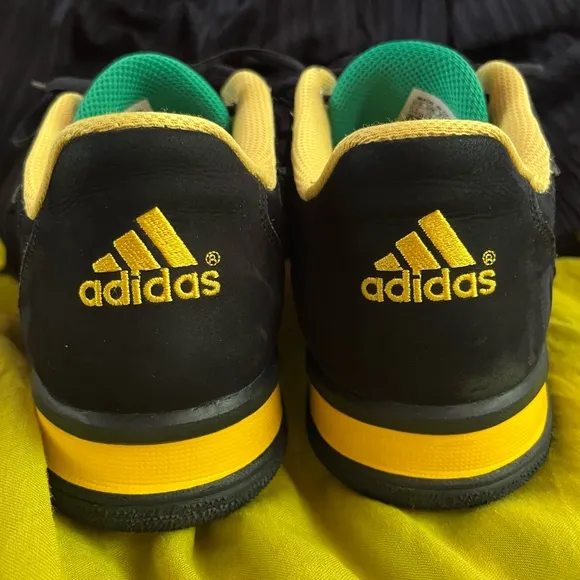 EXTREMELY RARE Adidas Jamaican Flag Colored Checkered Skateboarding Shoes