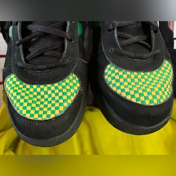 EXTREMELY RARE Adidas Jamaican Flag Colored Checkered Skateboarding Shoes