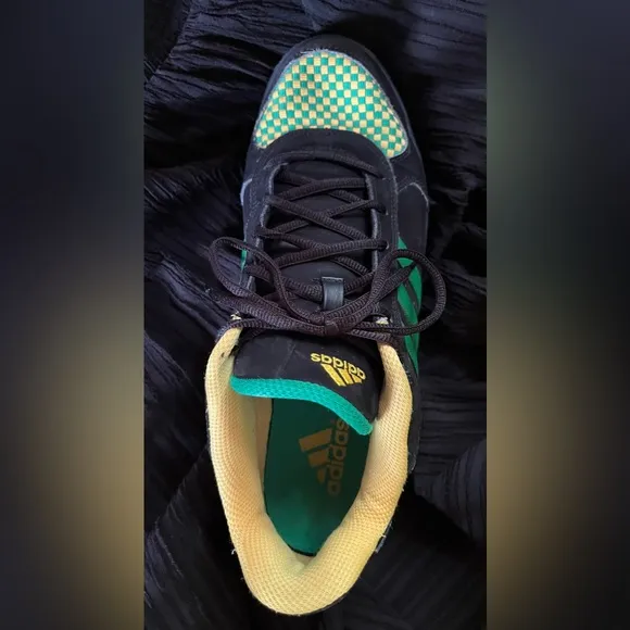 EXTREMELY RARE Adidas Jamaican Flag Colored Checkered Skateboarding Shoes