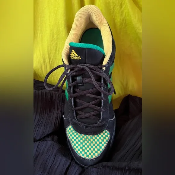EXTREMELY RARE Adidas Jamaican Flag Colored Checkered Skateboarding Shoes