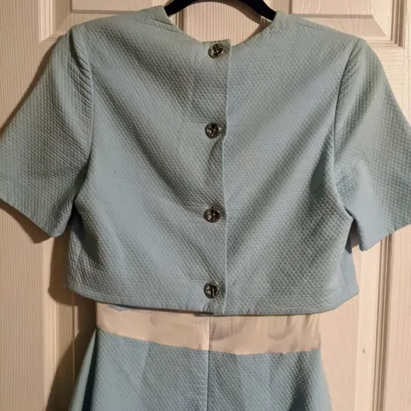FINAL PRICE Kenzo Baby Blue Dress 36 Fit &amp; Flare 2/4 Unique RARE Sporty Tennis