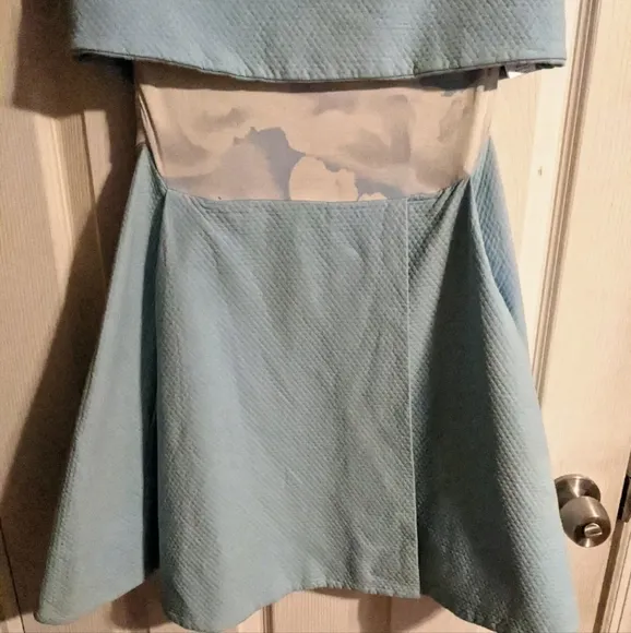 FINAL PRICE Kenzo Baby Blue Dress 36 Fit &amp; Flare 2/4 Unique RARE Sporty Tennis