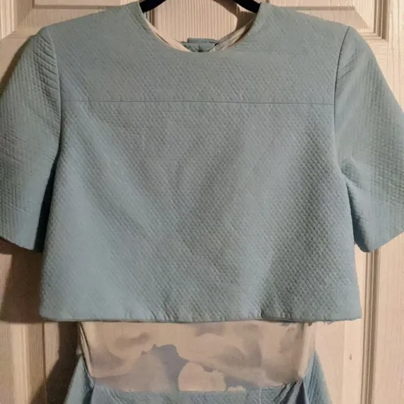 FINAL PRICE Kenzo Baby Blue Dress 36 Fit &amp; Flare 2/4 Unique RARE Sporty Tennis