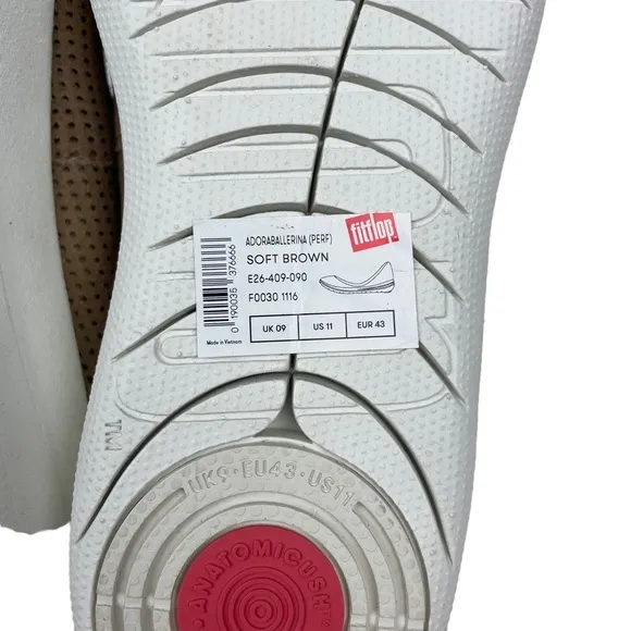 FitFlop Adoraballerina Perforated Suede Slip-on Shoes in Soft Brown