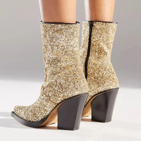 FL Cooperative Shania Glitter Hipster Hippie Art Chic Party Classy Cowboy Boots