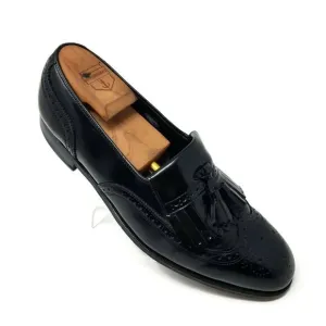 Florsheim Black Leather Tassel Kilt Brogue Wingtip Slip On Oxfords Shoes Mens 9M