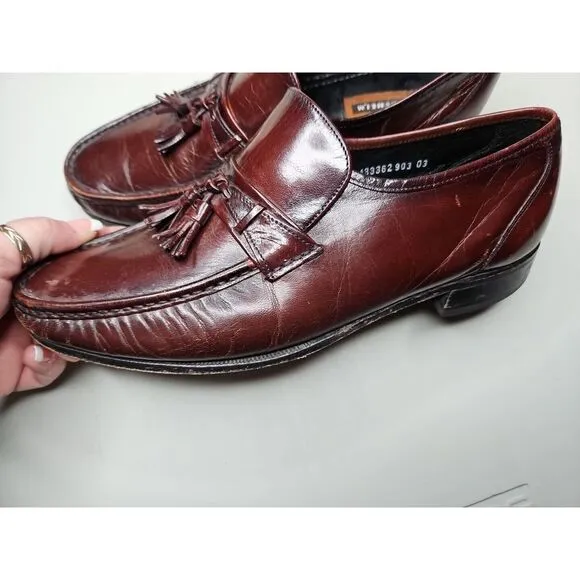 Florsheim IMPERIAL LEATHER BURGUNDY Kilt Tassel Slip On‎ Loafer Shoes 10 Classic