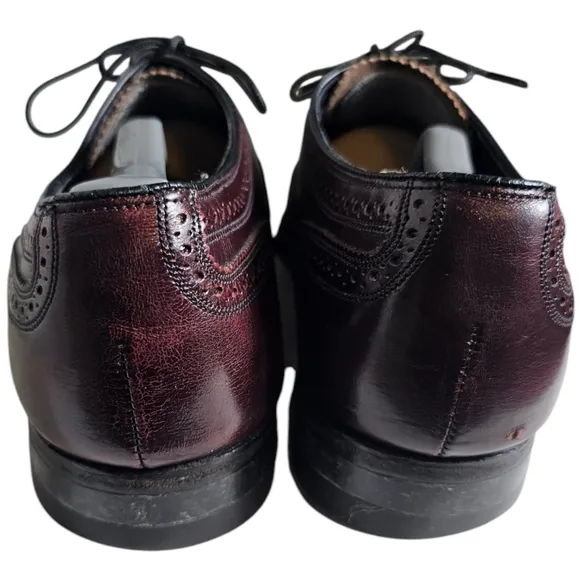 Florsheim Lexington Men Size 11 C Burgundy Wingtip Oxford Dress Shoes Burgundy