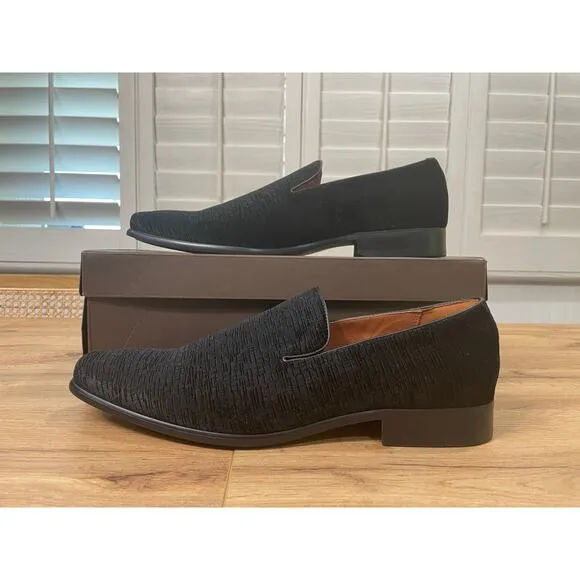 Florsheim Men's Postino Plain Toe Velvet Slip On Black Size 11 NIB