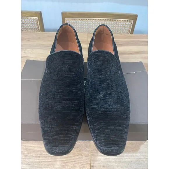 Florsheim Men's Postino Plain Toe Velvet Slip On Black Size 11 NIB