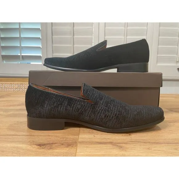 Florsheim Men's Postino Plain Toe Velvet Slip On Black Size 11 NIB