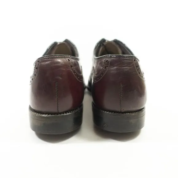 Footjoy Classics Vintage Leather Brogue Wingtip Golf Shoes - Men's Size 9 D