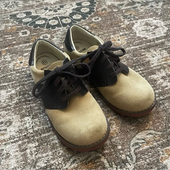 FootMate’s Connor Oxford Suede &amp; Leather Dress Shoes in Dirty Buck/Brown Size 12