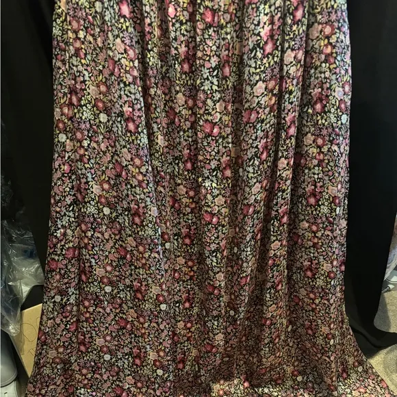 For Love &amp; Lemons Joelle Floral Maxi Dress Sweatheart neckline Shirred bodice